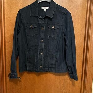 Dark blue stretch Denim Jean Jacket size xl